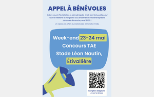 Appel aux bénévoles pour le TAE du 23&amp;24 Mai