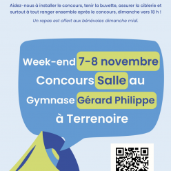 Concours salle des 7 et 8 novembre : nous avons besoin de bénévoles !